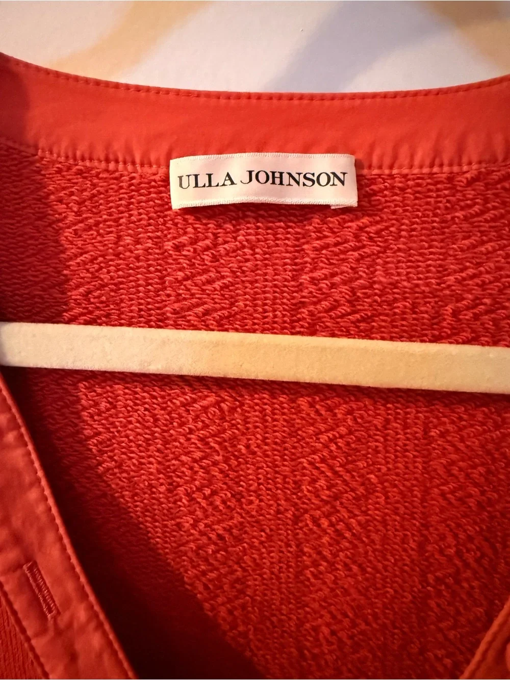 Ulla Johnson Bess Pullover Bossa Nova V-Neck Puff-Sleeve Sweater - Picture 6 of 8